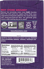 TAZA CHOCOLATE: 87% Seriously Dark Chocolate Bar, 2.5 oz