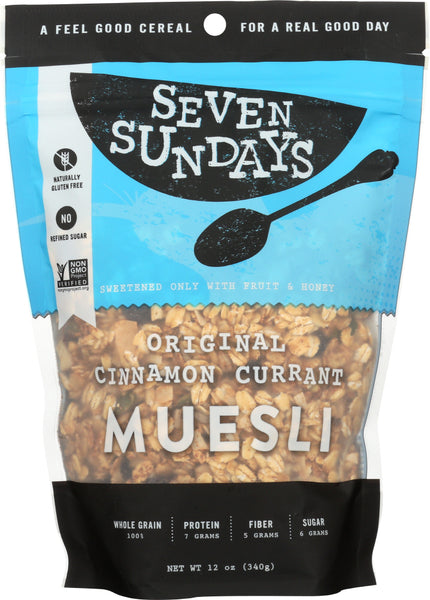 SEVEN SUNDAYS: Muesli Original Toasted Cinnamon Currant, 12 oz