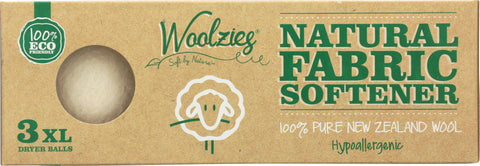 WOOLZIES: Wool Dryer Balls Natural Fabric Softener, 3 Pack