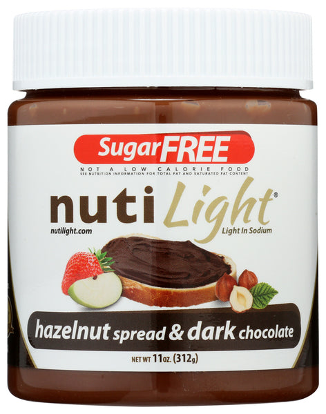 NUTILIGHT: Sugar Free Hazelnut Spread & Dark Chocolate, 11 oz