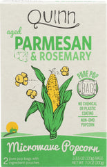 QUINN POPCORN: Parmesan & Rosemary Microwave Popcorn 2x3.5oz Bags, 7 oz