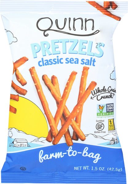 QUINN: Classic Sea Salt Sticks Pretzels Snack Bag, 1.5 oz