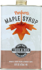 PARKERS REAL MAPLE: Syrup Maple Dark Traditional 15 fo