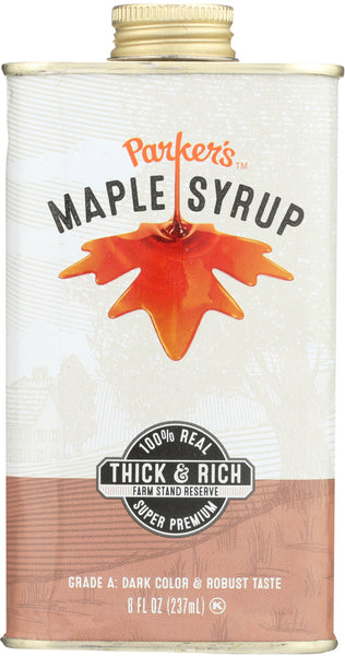 PARKERS REAL MAPLE: Syrup Maple Dark Traditional, 8 fo