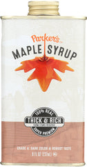 PARKERS REAL MAPLE: Syrup Maple Dark Traditional, 8 fo