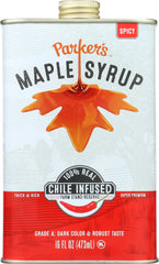PARKERS REAL MAPLE: Syrup Maple Dark Spicy, 16 fo