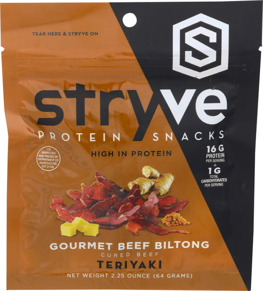 STRYVE PROTEIN SNACKS: Beef Biltong Teriyaki, 2.25 oz