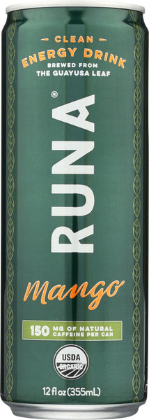 RUNA: Mango Clean Energy Drink, 12 fl oz