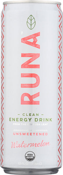 RUNA: Beverage Energy Guayusa Watermelon, 12 fo