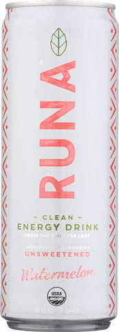 RUNA: Beverage Energy Guayusa Watermelon, 12 fo