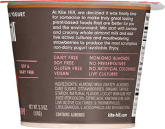KITE HILL: Strawberry Almond Milk Yogurt, 5.3 oz