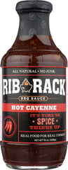 RIB RACK: Hot Cayenne BBQ Sauce, 19 oz