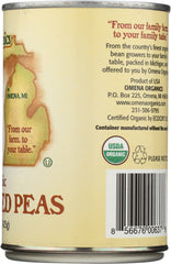 OMENA ORGANICS: Peas Black Eyed Canned Organic, 15 oz