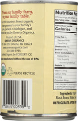 OMENA ORGANICS: Beans Black Canned Organic, 15 oz