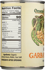 OMENA ORGANICS: Beans Garbanzo Canned Organic, 15 oz