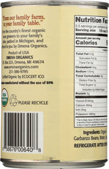OMENA ORGANICS: Beans Garbanzo Canned Organic, 15 oz