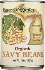OMENA ORGANICS: Beans Navy Canned Organic, 15 oz