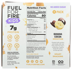 FUEL FOR FIRE: Kids Banana Cocoa Smoothie 4 Pack, 12.80 oz