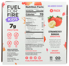 FUEL FOR FIRE: Kids Strawberry Banana Smoothie 4 Pack, 12.80 oz