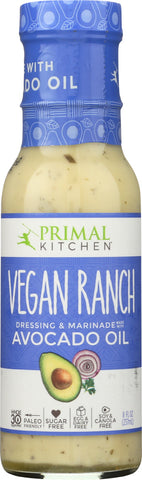 PRIMAL KITCHEN: Dressing & Marinade Vegan Ranch Avocado Oil, 8 oz