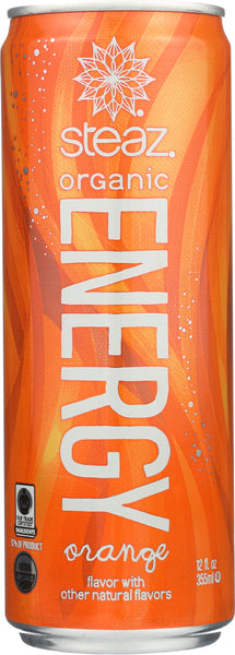 STEAZ: Orange Energy Drink, 12 Fl oz