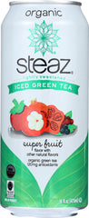 STEAZ: Organic Iced Green Tea Superfruit, 16 Oz