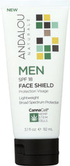 ANDALOU NATURALS: Face Shield Men Spf 18 Lotion, 3.1 fo