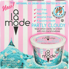 A LA MODE: Ice Cream Cups Partly Cloudy 4 Cups, 14 oz