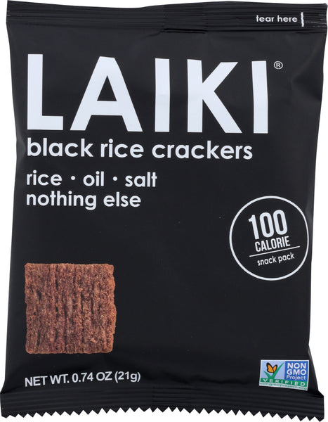 LAIKI: Crackers Black Rice Single Serve, 0.74 oz