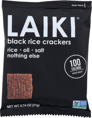 LAIKI: Crackers Black Rice Single Serve, 0.74 oz