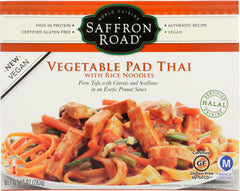 SAFFRON ROAD: Vegetable Pad Thai With Rice Noodles Medium Heat Level, 10 oz