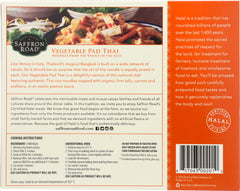 SAFFRON ROAD: Vegetable Pad Thai With Rice Noodles Medium Heat Level, 10 oz