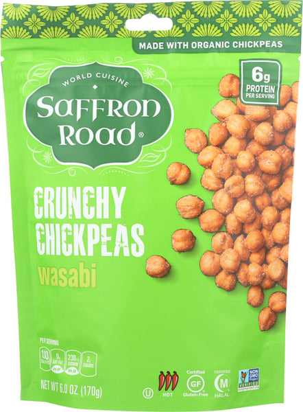 SAFFRON ROAD: Wasabi Crunchy Chickpeas, 6 oz