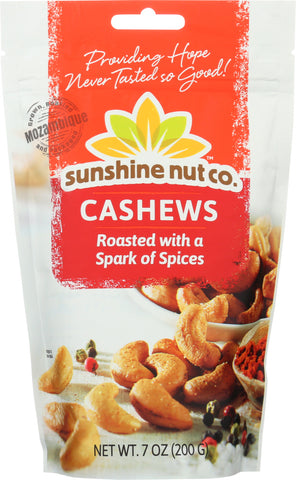 SUNSHINE NUT COMPANY: Cashews Roasted Spices, 7 oz