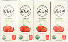 BOSSI: Caffeine Free Organic Kids Tea Strawberry 8 x 6.75 fl oz, 54 fl oz