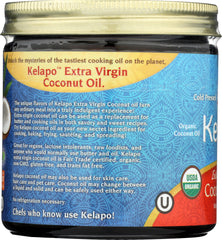 KELAPO: Organic Extra Virgin Fair Trade Coconut Oil, 14 oz