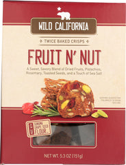 WILD CALIFORNIA: Fruit n Nut Crisps, 5.3 oz