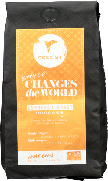 COEXIST: Espresso Whole Bean Coffee, 10 oz