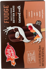 RUBYS ROCKETS: Fudge Fruit & Veggie Better Bars 4-2.3 oz, 9.2 oz