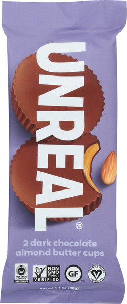 UNREAL: Dark Chocolate Almond Butter Cups, 1.1 oz