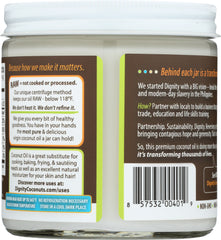 DIGNITY COCONUTS: Raw Coconut Oil Organic & Virgin, 15 oz