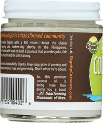 DIGNITY COCONUTS: Raw Coconut Oil Organic & Virgin, 4 oz