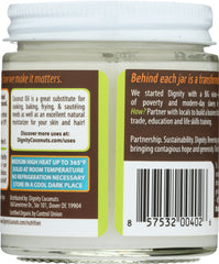 DIGNITY COCONUTS: Raw Coconut Oil Organic & Virgin, 4 oz