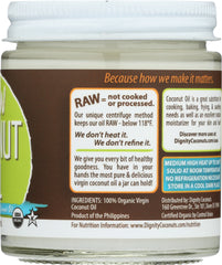 DIGNITY COCONUTS: Raw Coconut Oil Organic & Virgin, 4 oz