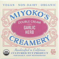 MIYOKO'S CREAMERY: Double Cream Garlic Herb, 6.5 oz