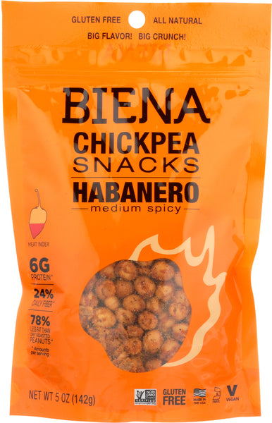 BIENA: Chickpea Snacks Habanero, 5 oz