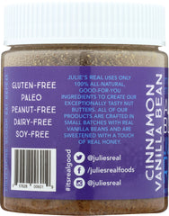 JULIES REAL: Cinnamon Vanilla Almond Butter, 9 oz