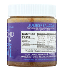 JULIES REAL: Cinnamon Vanilla Almond Butter, 9 oz
