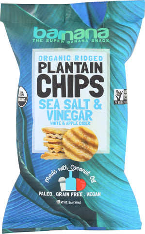 BARNANA: Plantain Chips Sea Salt & Vinegar, 5 oz