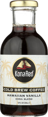 KONA RED: Cold Brew Coffee Hawaiian Vanilla, 12 oz